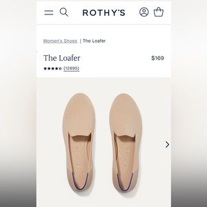Rothy’s Ecru loafers size 10 - only worn once